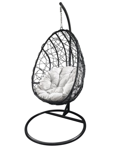 Rattan Anthracite Hanging Egg