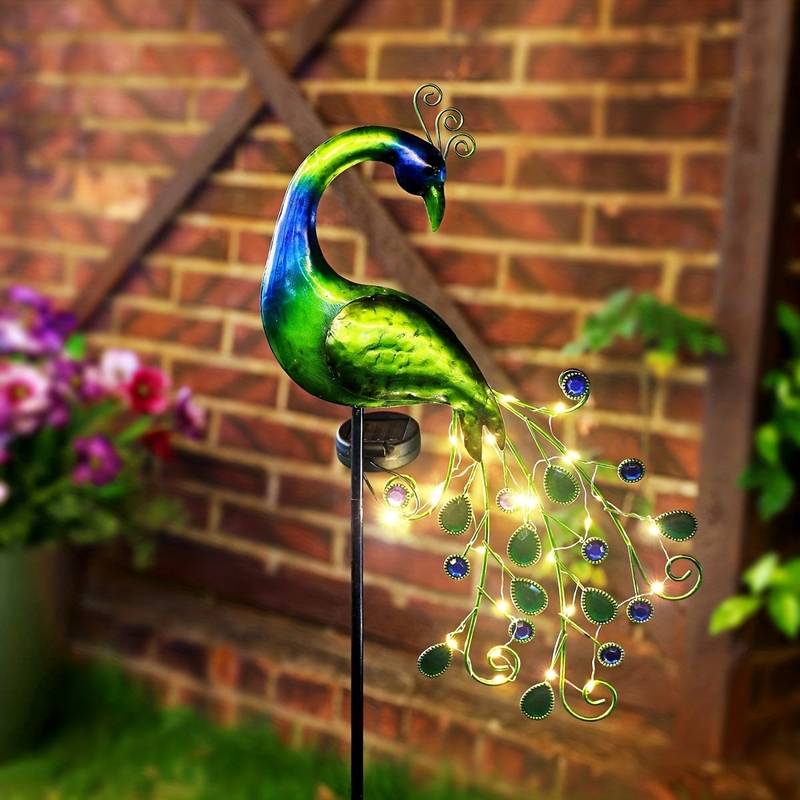 Solar Peacock Plug Light